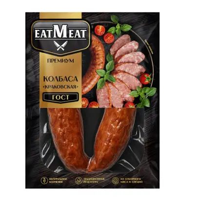 Колбаса Краковская полукопченая Eatmeat Premium 350г
