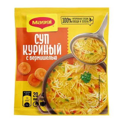 Суп сухой куриный с вермишелью Maggi 50г